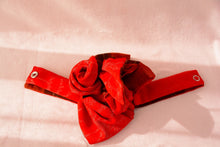 画像をギャラリービューアに読み込む, 伊予絣 朱色の麻の葉模様/帯裏、縞模様⁂Iyo Kasuri Vermilion hemp leaf pattern / obi back, striped pattern