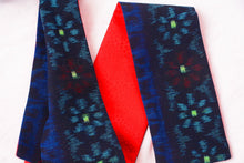 画像をギャラリービューアに読み込む, 伊予絣 赤い花四色使い/小桜の赤⁂ Iyo Kasuri  Four colors of red flowers /Red small cherry blossoms