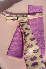 画像をギャラリービューアに読み込む, 正絹 藤色扇面/ 小桜藤色 ⁂Pure silk Mauve fan pattern/Mauve small cherry blossoms