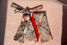 画像をギャラリービューアに読み込む, 正絹 萩と蝶々金彩銀糸 帯裏 赤小桜 ⁂ Pure silk Hagi and butterfly  Gold and silver thread  /  Red small cherry blossoms