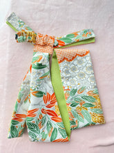 画像をギャラリービューアに読み込む, 正絹 疋田柄雲枝桜金銀彩  /  さや型 若草色 ⁂ Pure Silk  Hikita pattern Clouds and cherry blossoms gold and silver / Bright green Saya shape