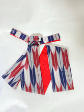 画像をギャラリービューアに読み込む, 伊予絣  赤 白 藍 の矢絣/赤の小桜 / Iyo Kasuri  Red, white and indigo Arrow pattern