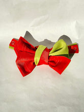 画像をギャラリービューアに読み込む, 伊予絣 朱色に黄色と白の楕円ドット柄  / 裏地は、さや型の爽やかグリーン ⁂ Iyo Kasuri Vermilion with yellow and white oval dot pattern  /  Bright green Saya shape