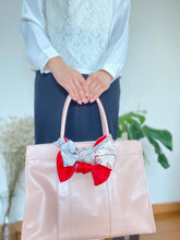 画像をギャラリービューアに読み込む, 正絹 萩と蝶々金彩銀糸 帯裏 赤小桜 ⁂ Pure silk Hagi and butterfly  Gold and silver thread  /  Red small cherry blossoms