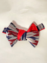 画像をギャラリービューアに読み込む, 伊予絣  赤 白 藍 の矢絣/赤の小桜 / Iyo Kasuri  Red, white and indigo Arrow pattern