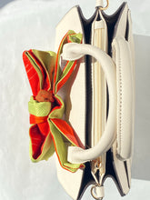 画像をギャラリービューアに読み込む, 伊予絣 朱色に黄色と白の楕円ドット柄  / 裏地は、さや型の爽やかグリーン ⁂ Iyo Kasuri Vermilion with yellow and white oval dot pattern  /  Bright green Saya shape