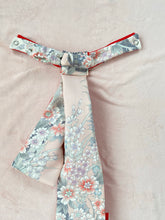 画像をギャラリービューアに読み込む, 正絹 優しいピンクの生地に草花 藤色小桜⁂Pure silk, Flowers on a gentle pink fabric, Mauve and small cherry blossoms